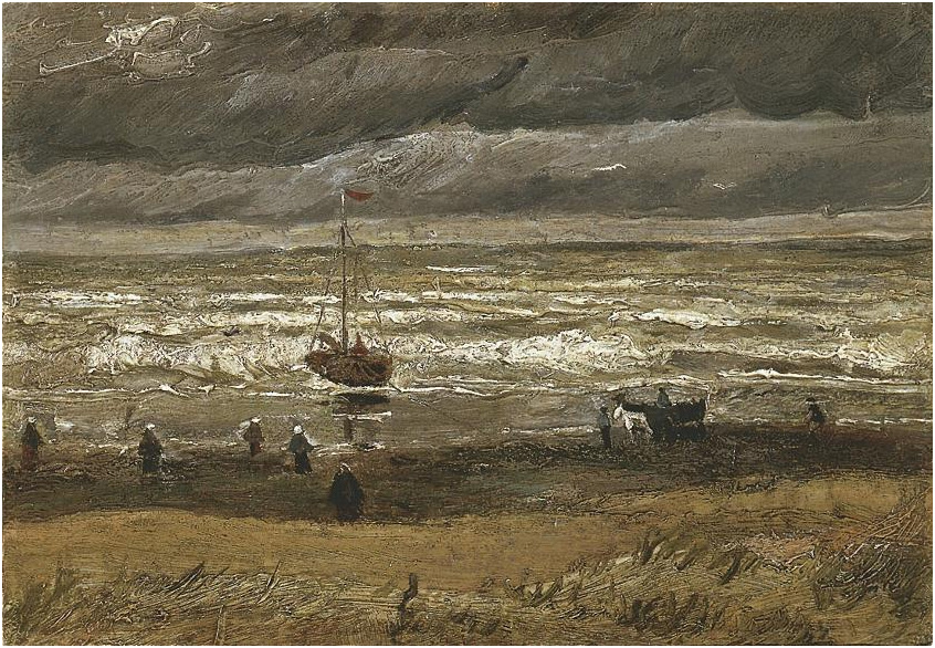 Vincent van Gogh View of the Sea at Scheveningen Painting Vincent van Gogh's View of the Sea at Scheveningen Painting