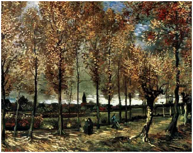 Vincent van Gogh Lane with Poplars Painting Vincent van Gogh's Lane with Poplars Painting