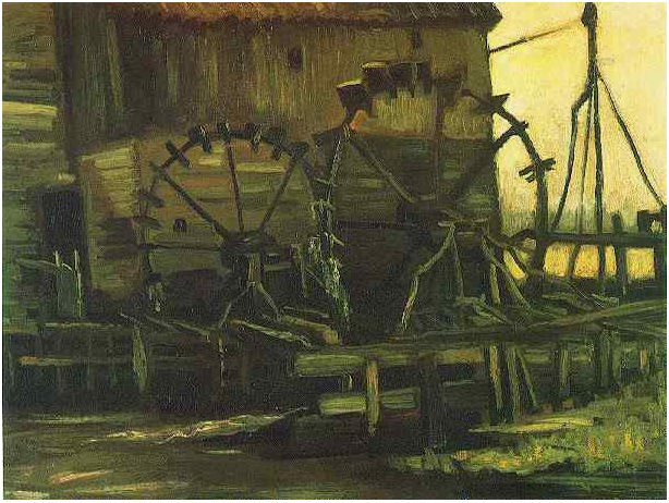Vincent van Gogh Molino de agua en Gennep Painting Vincent van Gogh's Molino de agua en Gennep Painting