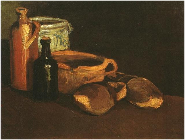 Vincent van Gogh Naturaleza muerta con zuecos y ollas Painting Vincent van Gogh's Naturaleza muerta con zuecos y ollas Painting