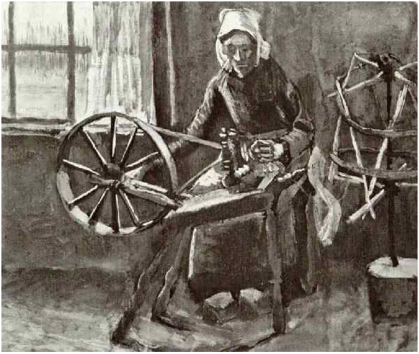 Vincent van Gogh Mujer enrollando hilo Watercolor Vincent van Gogh's Mujer enrollando hilo Watercolor
