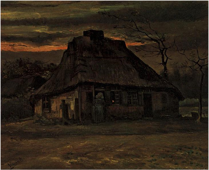 Cottage, The by Vincent Van Gogh - 83 - Painting