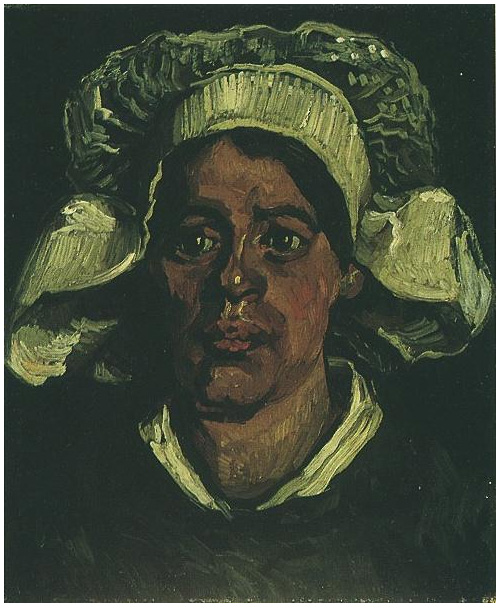 Vincent van Gogh Cabeza de una mujer campesina con gorra blanca Painting Vincent van Gogh's Cabeza de una mujer campesina con gorra blanca Painting