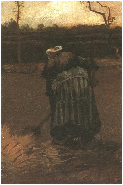 Peasant Woman Digging by Vincent Van Gogh - 406 - Painting Peasant Woman Digging by Vincent Van Gogh - 406 - Painting