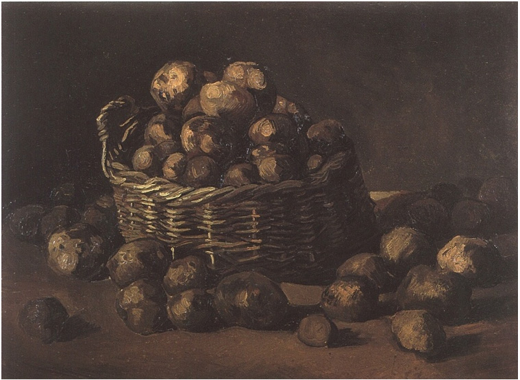 Vincent van Gogh Cesta de papas Painting Vincent van Gogh's Cesta de papas Painting