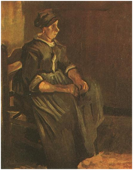 Vincent van Gogh Mujer campesina sentada en una silla Painting Vincent van Gogh's Mujer campesina sentada en una silla Painting