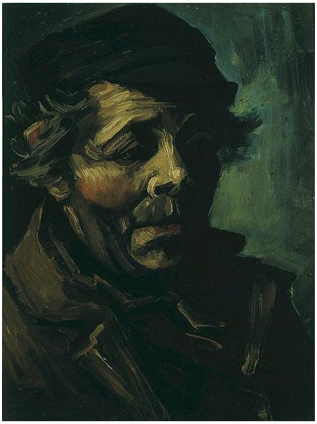 Vincent van Gogh Head of a Peasant with Cap Painting Vincent van Gogh's Head of a Peasant with Cap Painting