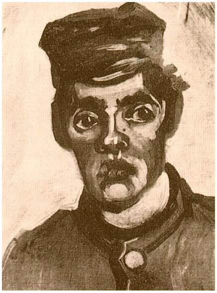 Vincent van Gogh Cabeza de un campesino joven en una gorra de plato Painting Vincent van Gogh's Cabeza de un campesino joven en una gorra de plato Painting