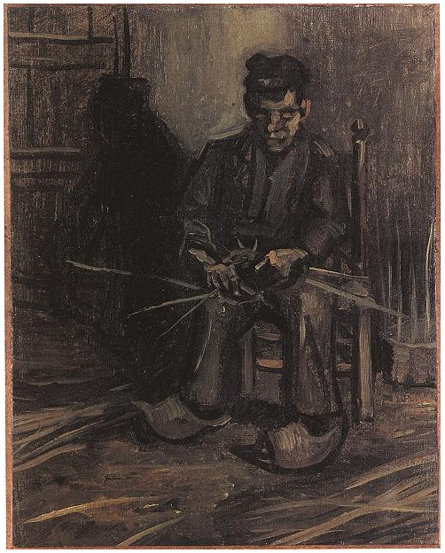 Vincent van Gogh Campesino haciendo una cesta Painting Vincent van Gogh's Campesino haciendo una cesta Painting