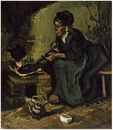 Vincent van Gogh Mujer campesina junto a la chimenea Painting Vincent van Gogh's Mujer campesina junto a la chimenea Painting