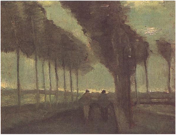 Vincent van Gogh Camino de campo con dos figuras Painting Vincent van Gogh's Camino de campo con dos figuras Painting