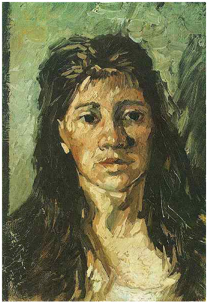 Vincent van Gogh Cabeza de una mujer con su pelo suelto Painting Vincent van Gogh's Cabeza de una mujer con su pelo suelto Painting