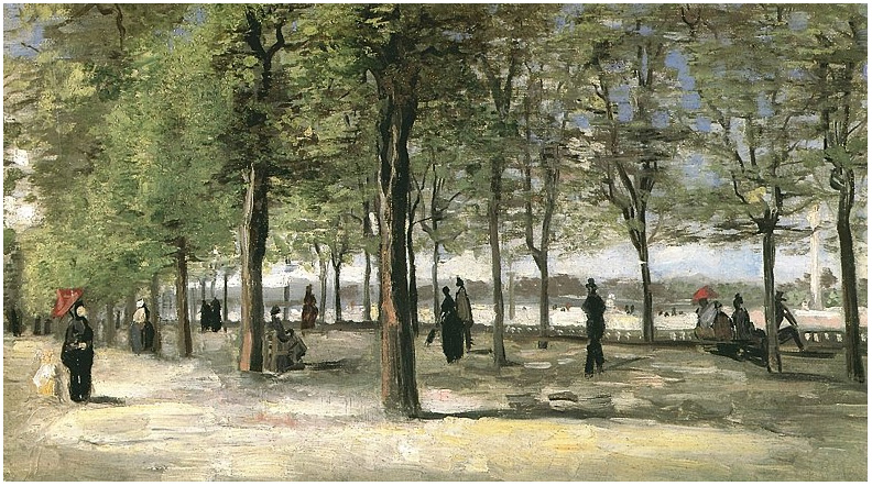 Vincent van Gogh Camino en el Jardín de Luxemburgo Painting Vincent van Gogh's Camino en el Jardín de Luxemburgo Painting