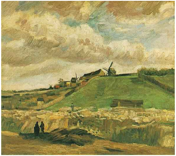 Vincent van Gogh La colina de Montmartre con cantera Painting Vincent van Gogh's La colina de Montmartre con cantera Painting