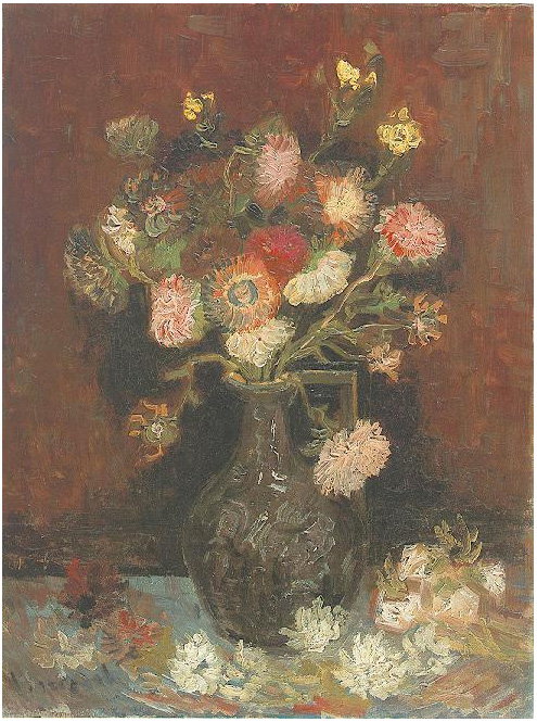Vincent van Gogh Florero con ásteres y flox Painting Vincent van Gogh's Florero con ásteres y flox Painting