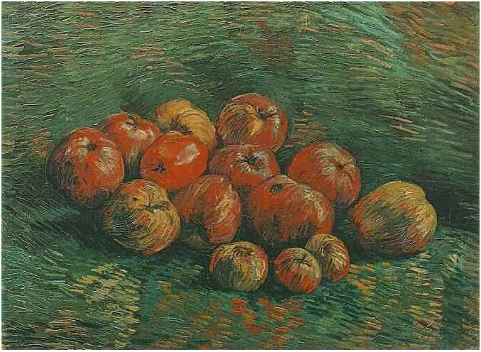 Vincent van Gogh Naturaleza muerta con manzanas Painting Vincent van Gogh's Naturaleza muerta con manzanas Painting
