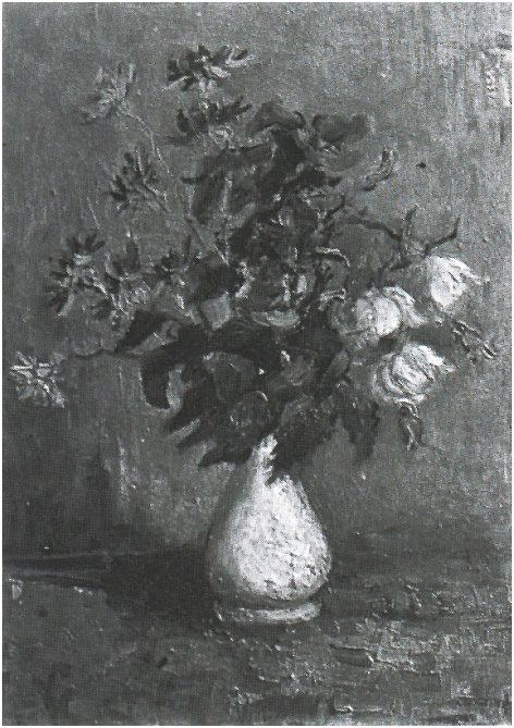 Vincent van Gogh Florero blanco con rosas y otras flores Painting Vincent van Gogh's Florero blanco con rosas y otras flores Painting
