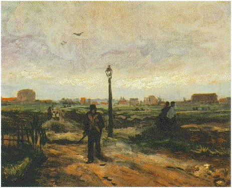Vincent van Gogh Afueras de París Painting Vincent van Gogh's Afueras de París Painting