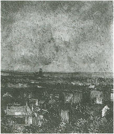 Vincent van Gogh Vista de París desde cerca de Montmartre Painting Vincent van Gogh's Vista de París desde cerca de Montmartre Painting