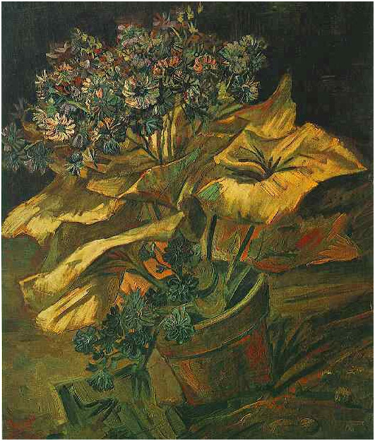 Vincent van Gogh Cineraria en una maceta Painting Vincent van Gogh's Cineraria en una maceta Painting