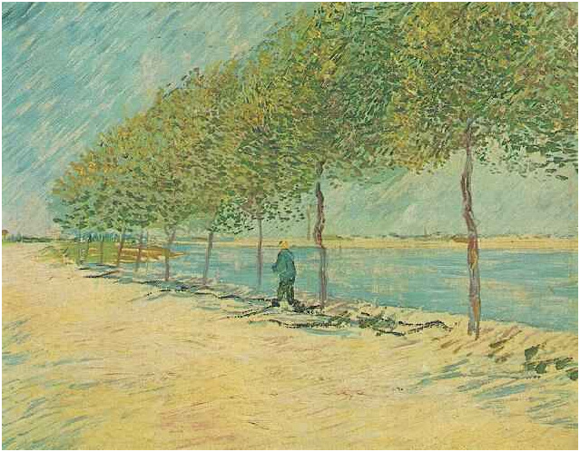 Vincent van Gogh Paseo por las orillas del Sena cerca de Asniéres Painting Vincent van Gogh's Paseo por las orillas del Sena cerca de Asniéres Painting