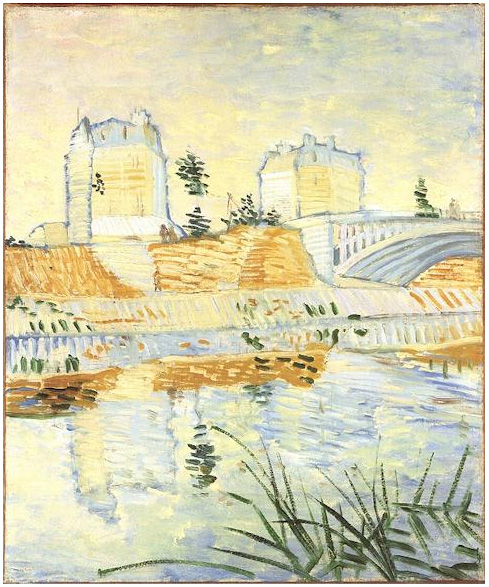 Vincent van Gogh El Sena con el Pont de Clichy Painting Vincent van Gogh's El Sena con el Pont de Clichy Painting