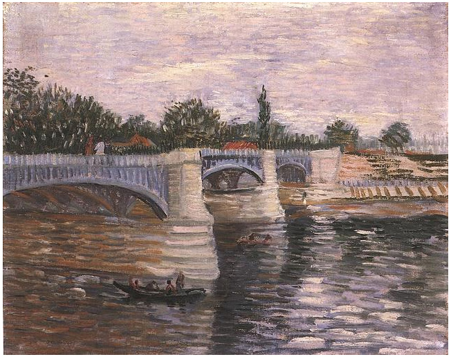 Vincent van Gogh El Sena con el Pont de la Grande Jatte Painting Vincent van Gogh's El Sena con el Pont de la Grande Jatte Painting
