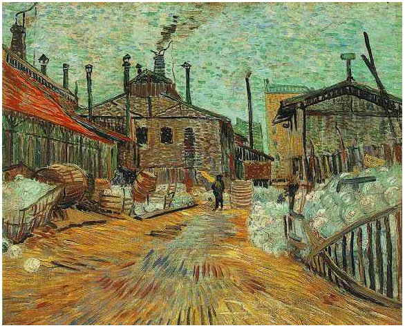 Vincent van Gogh La fábrica de Asniéres Painting Vincent van Gogh's La fábrica de Asniéres Painting