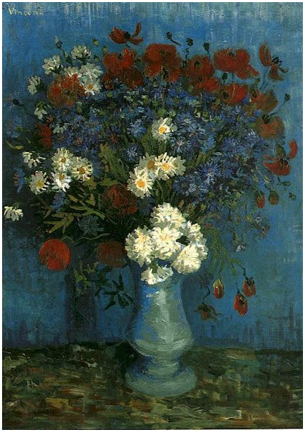 Vincent van Gogh Jarrón con acianos y amapolas Painting Vincent van Gogh's Jarrón con acianos y amapolas Painting