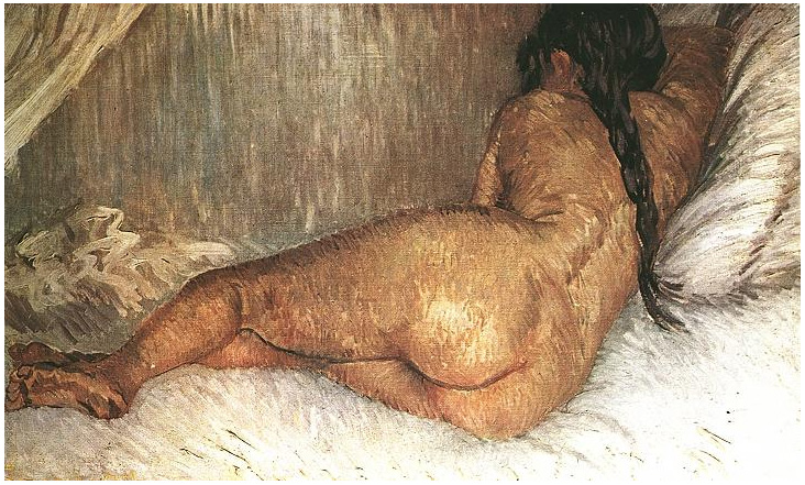 Vincent van Gogh Mujer desnuda reclinada, vista desde atrás Painting Vincent van Gogh's Mujer desnuda reclinada, vista desde atrás Painting