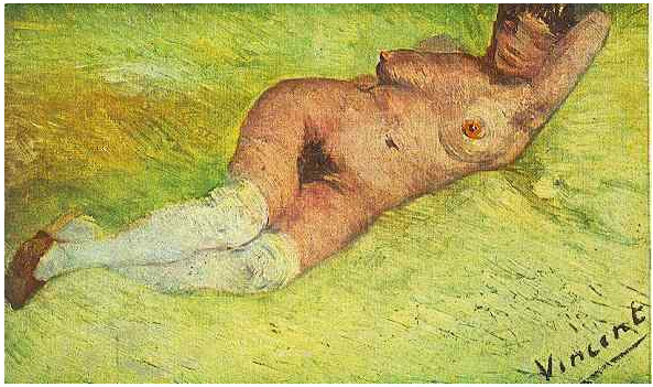 Vincent van Gogh Nude Woman Reclining Painting Vincent van Gogh's Nude Woman Reclining Painting
