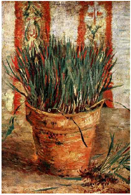 Vincent van Gogh Maceta con cebolletas Painting Vincent van Gogh's Maceta con cebolletas Painting