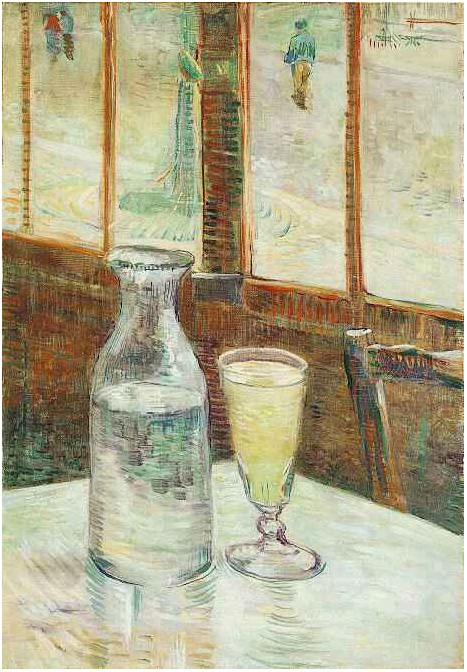 Vincent van Gogh Naturaleza muerta con ajenjo Painting Vincent van Gogh's Naturaleza muerta con ajenjo Painting