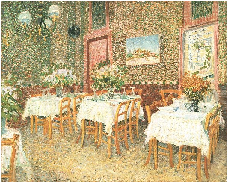 Vincent van Gogh Interior de un restaurante Painting Vincent van Gogh's Interior de un restaurante Painting