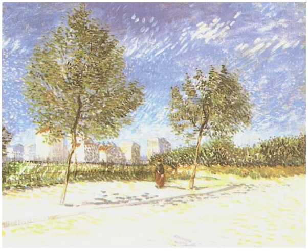 Vincent van Gogh En las afueras de París Painting Vincent van Gogh's En las afueras de París Painting