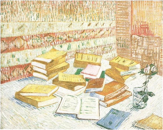 Vincent van Gogh Naturaleza muerta con novelas francesas Painting Vincent van Gogh's Naturaleza muerta con novelas francesas Painting