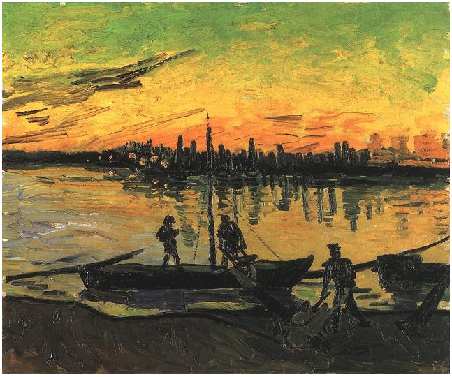 Vincent van Gogh Coal Barges Painting Vincent van Gogh's Coal Barges Painting