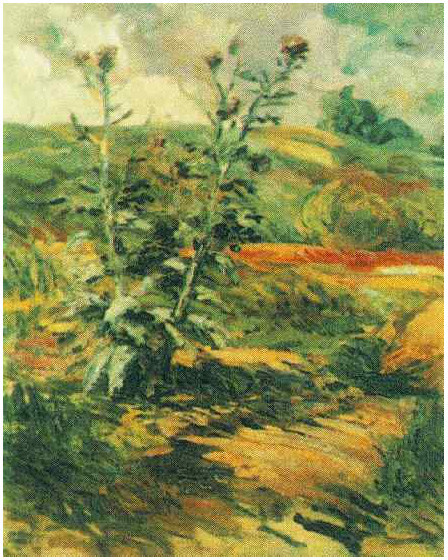 Vincent van Gogh Dos cardos Painting Vincent van Gogh's Dos cardos Painting