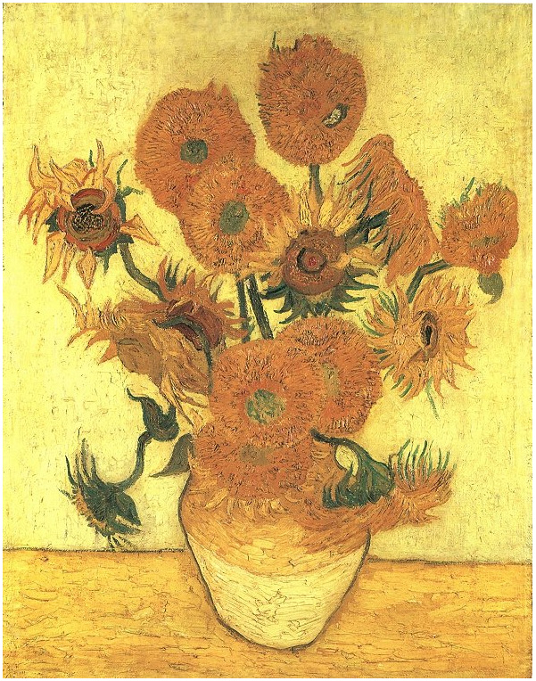 Vincent van Gogh Naturaleza muerta: Vaso con quince girasoles Painting Vincent van Gogh's Naturaleza muerta: Vaso con quince girasoles Painting