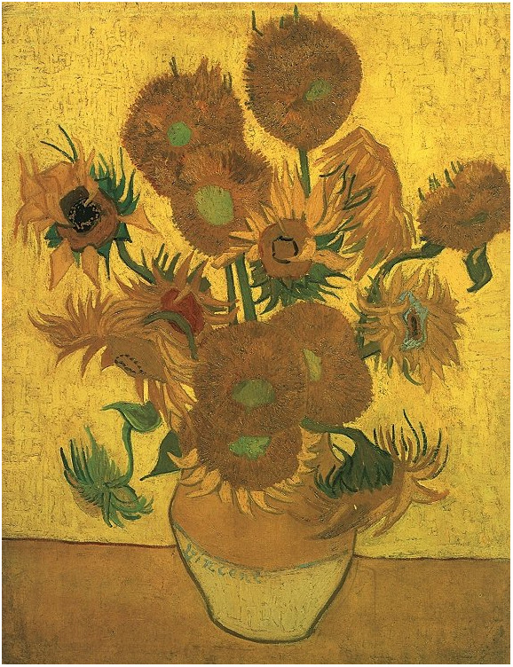 Vincent van Gogh Naturaleza muerta: Vaso con quince girasoles Painting Vincent van Gogh's Naturaleza muerta: Vaso con quince girasoles Painting