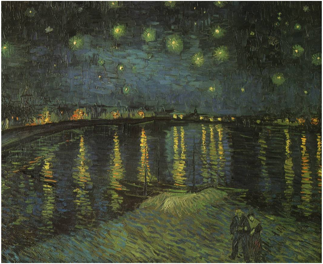 Vincent van Gogh Noche estrellada sobre el Ródano Painting Vincent van Gogh's Noche estrellada sobre el Ródano Painting