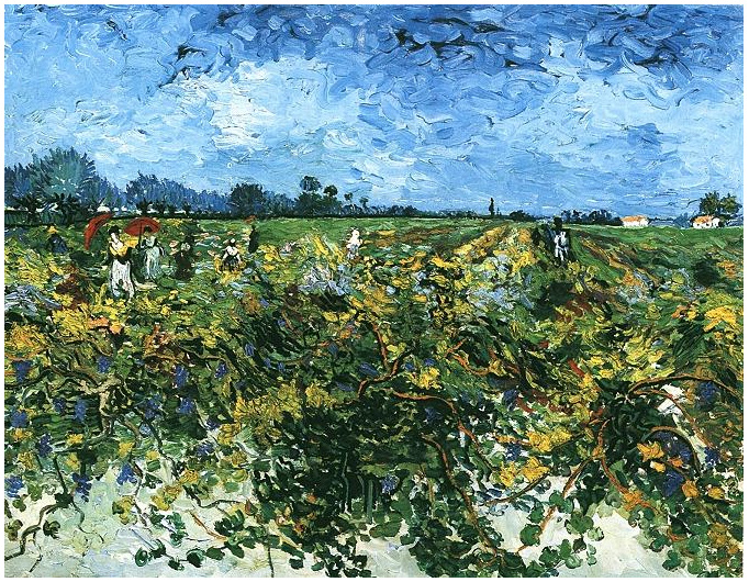 Vincent van Gogh El viñedo verde Painting Vincent van Gogh's El viñedo verde Painting