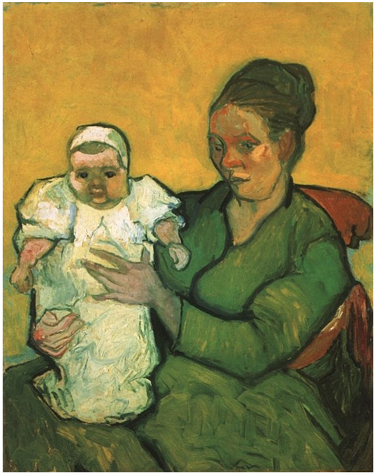Vincent van Gogh Madre Roulin con su bebé Painting Vincent van Gogh's Madre Roulin con su bebé Painting
