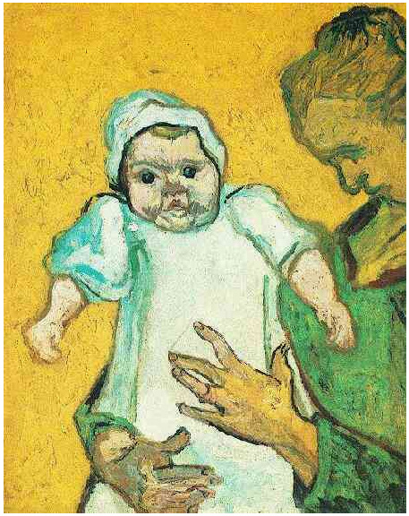Vincent van Gogh Madre Roulin con su bebé Painting Vincent van Gogh's Madre Roulin con su bebé Painting