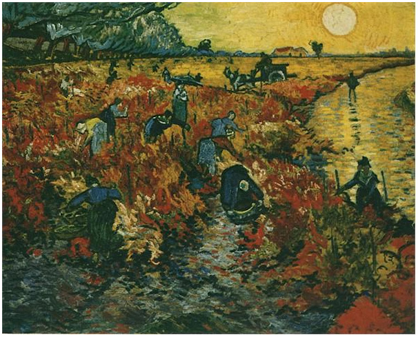Vincent van Gogh El viñedo rojo Painting Vincent van Gogh's El viñedo rojo Painting