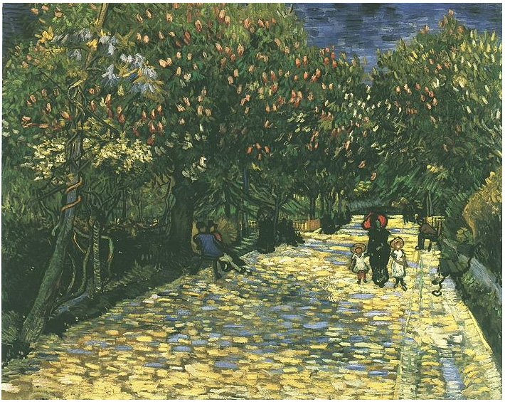 Vincent van Gogh Castañas rojas en el parque público de Arles Painting Vincent van Gogh's Castañas rojas en el parque público de Arles Painting