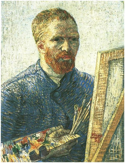 Vincent van Gogh Autorretrato delante del caballete Painting Vincent van Gogh's Autorretrato delante del caballete Painting