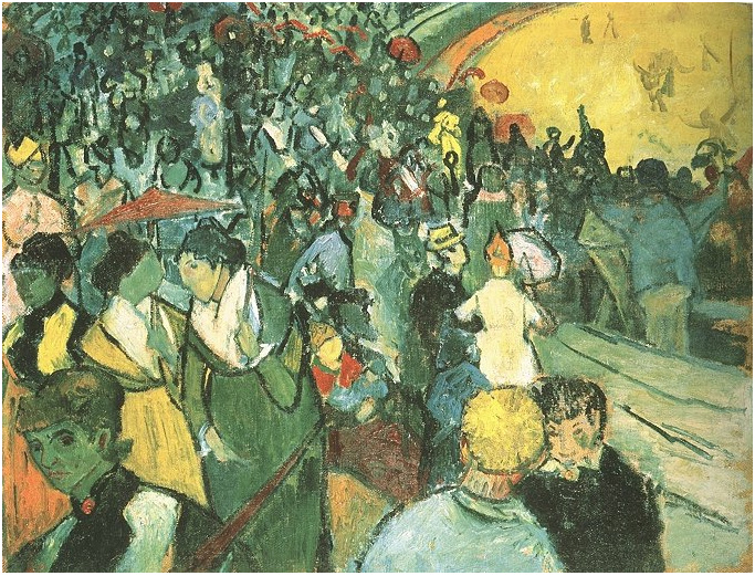 Vincent van Gogh Espectadores en la arena de Arles Painting Vincent van Gogh's Espectadores en la arena de Arles Painting