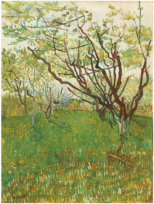 Vincent van Gogh Huerto en flor Painting Vincent van Gogh's Huerto en flor Painting
