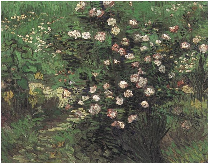 Vincent van Gogh Rosal en flor Painting Vincent van Gogh's Rosal en flor Painting